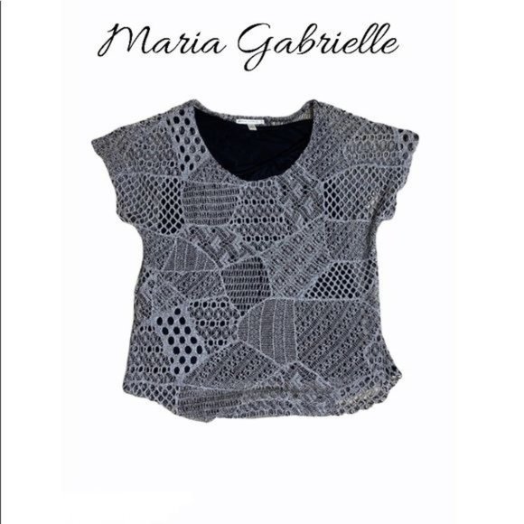Maria Gabrielle Tops - Maria Gabrielle Lace Lined Top